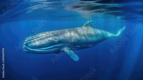 blue whale created with Generative AI technology © Robert Herhold