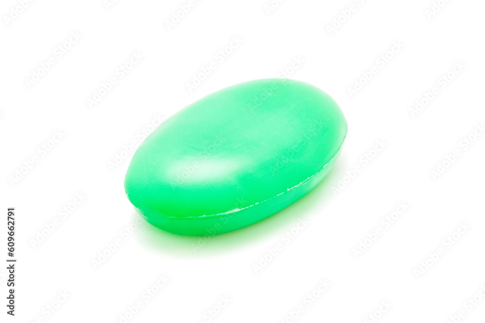 A bar of soap on a white background A bar of soap on a white background