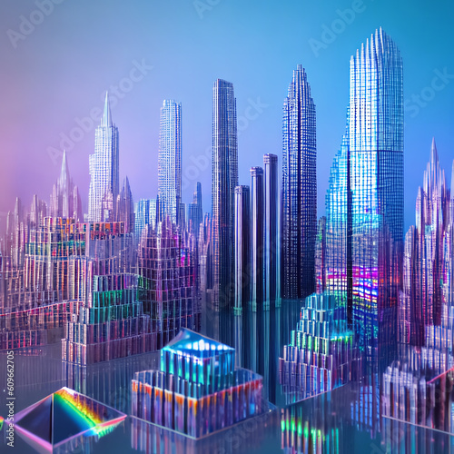 Futuristic city with captivating skyline and modern infrastructure