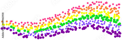 Pointillism Colorful Rainbow Flag. Isolated illustration