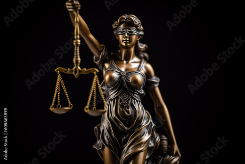 Statue of lady justice with blindfold and carrying a scale  © GHArtwork