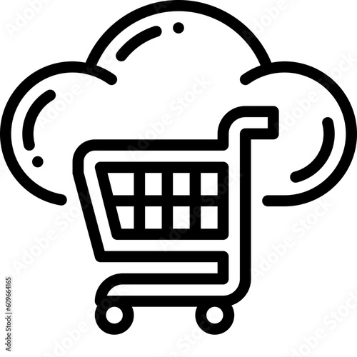 cloud computing line icon