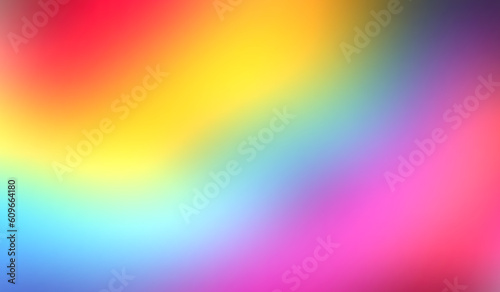 Abstract blurred gradient background in bright rainbow colors