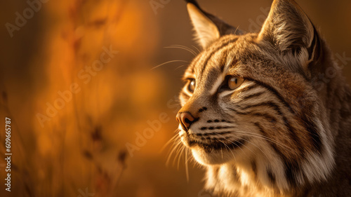 bobcat in detailed view created with Generative AI technology © Robert Herhold