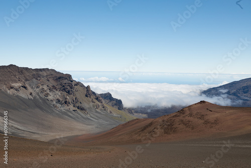 view from the top of the mountain volcano haleakala