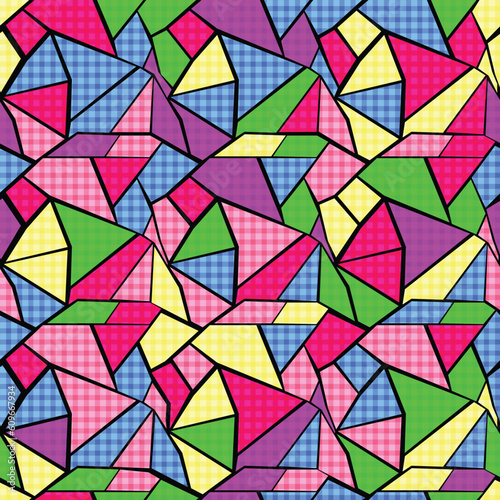 Billede på lærred seamless mosaic and geometric pattern