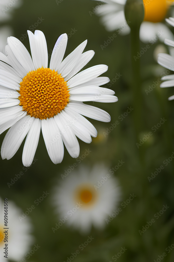 Fototapeta premium Field of daisy flowers generative ai