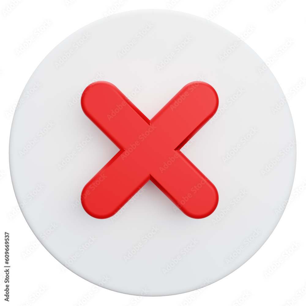 Obraz premium false button 3d icon