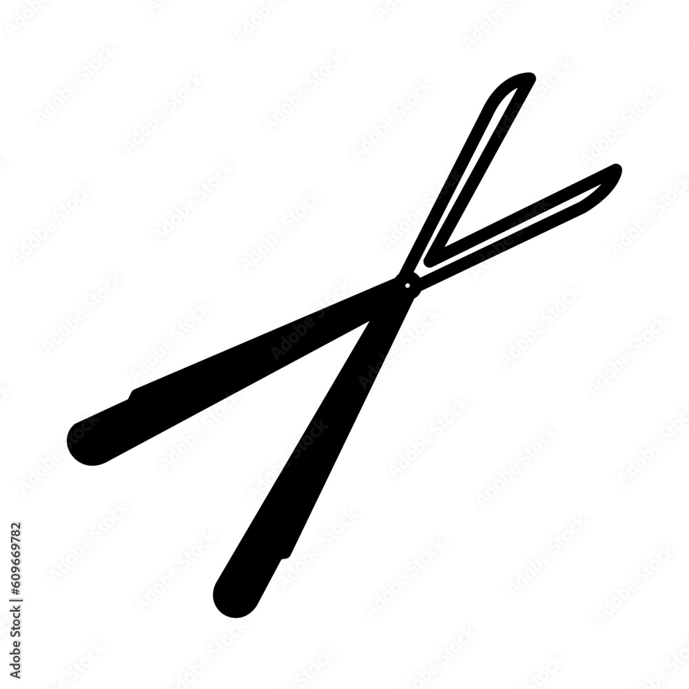 Solid Line GARDEN SCISSOR design vector icon design vector line icon svg