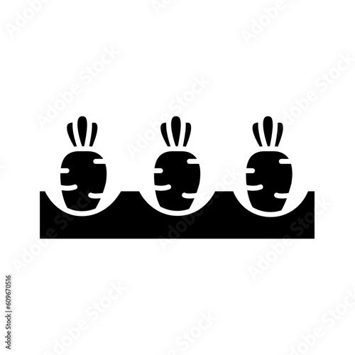 Solid PLANTING CARROTS design vector icon design vector line icon svg