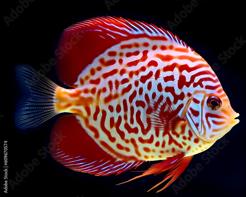 Discus fish. Generative AI.