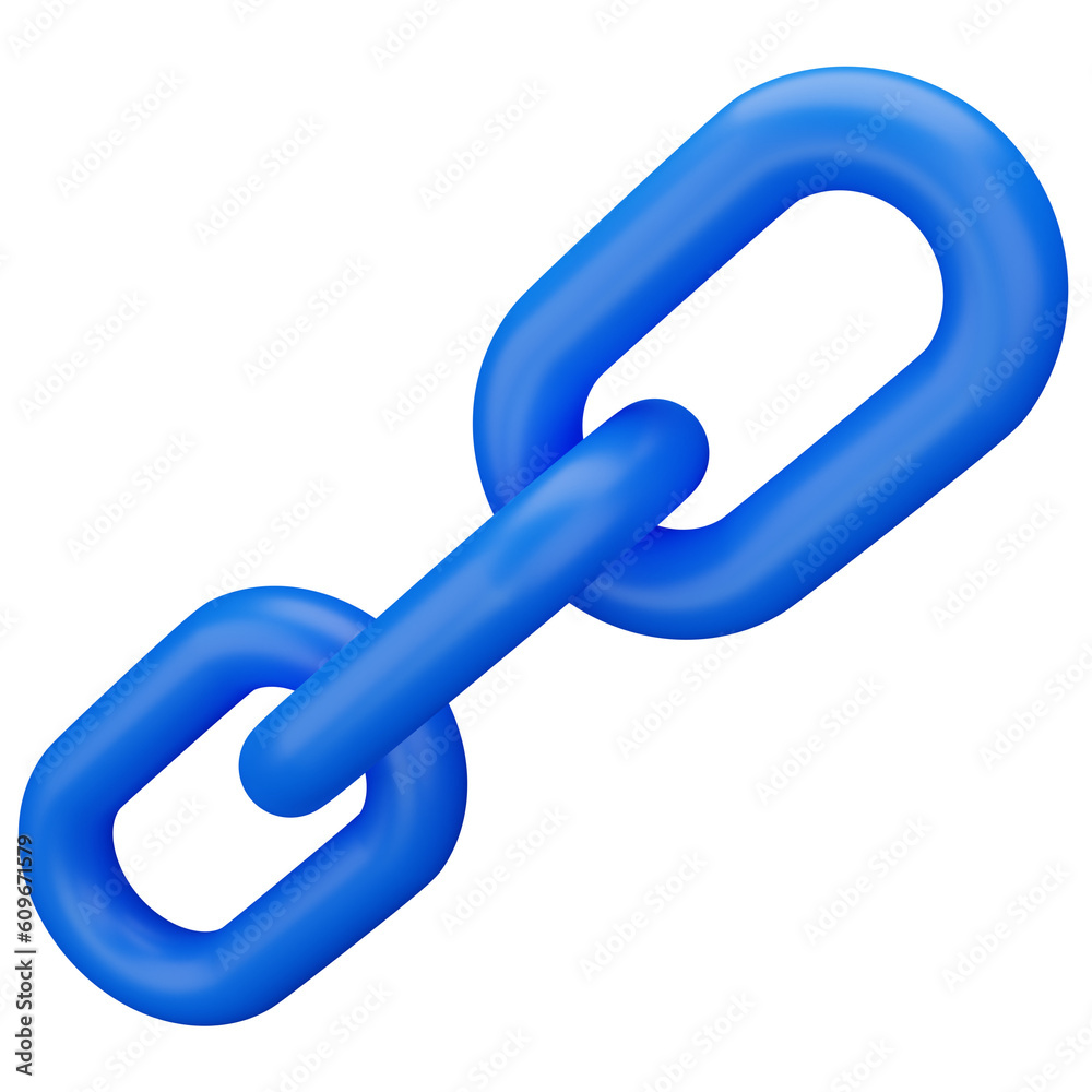 chain link 3d icon chain link 3d icon