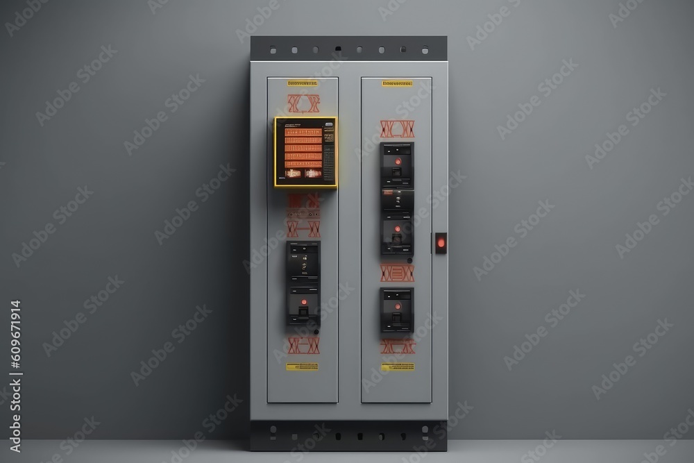 3d render electrical panel Generative AI 3d render electrical panel Generative AI
