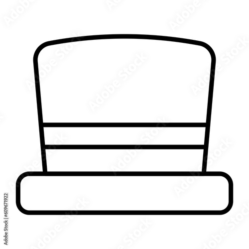 Cylinder Hat Outline Icon © Michael