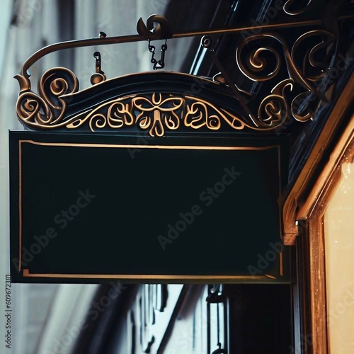 Shop front sign design project Generative AI