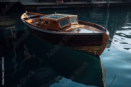 boat_with_a_wooden_cabin_docked