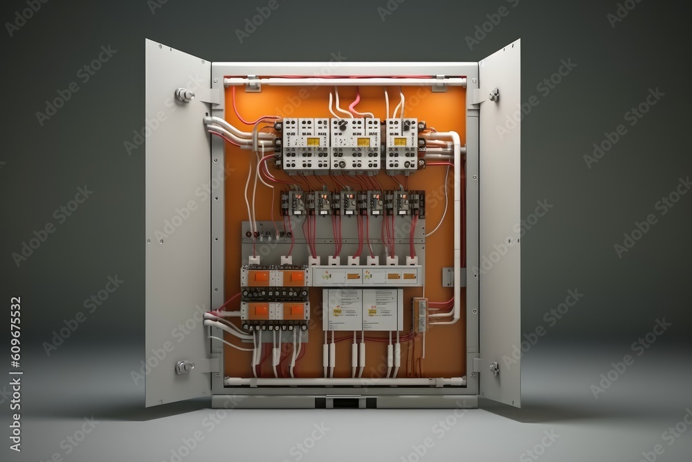 3d render electrical panel photography Generated AI