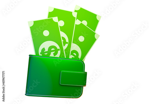 Wallet with money. Dollars ...