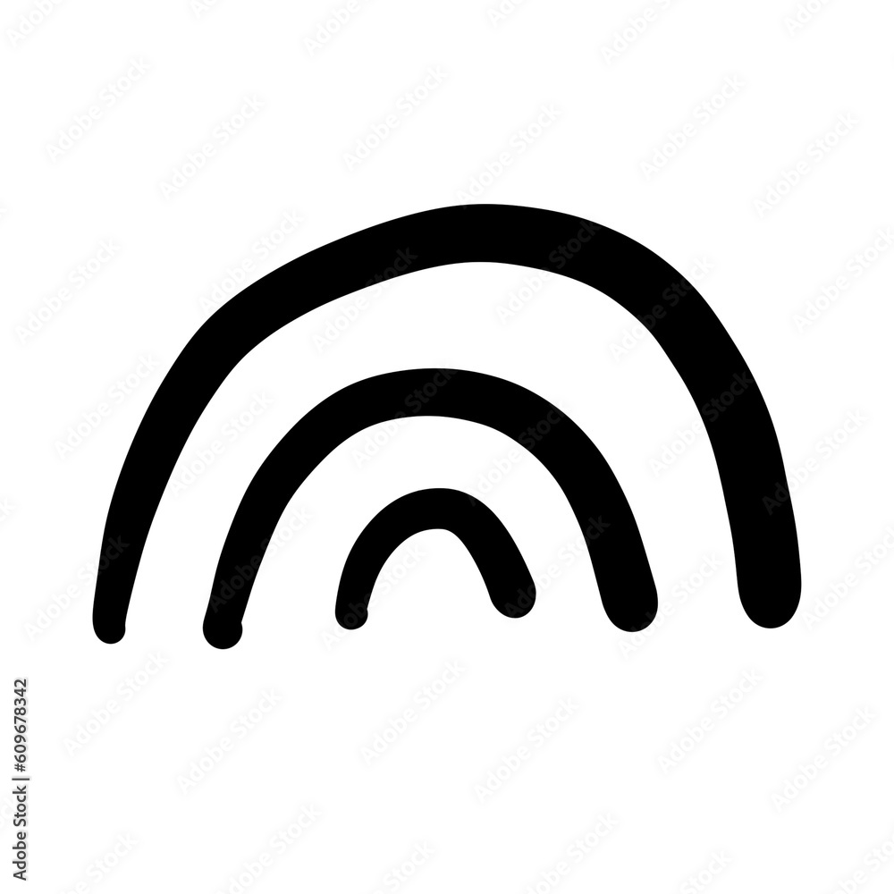 Cute rainbow hand drawn element Cute rainbow hand drawn element