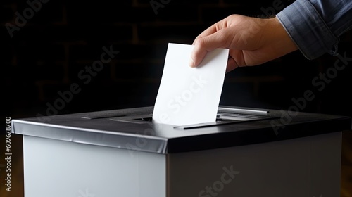A ballot box. Generative AI photo