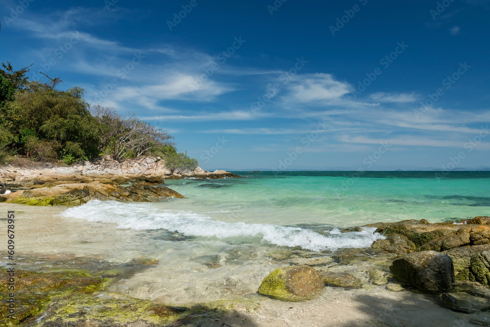 Motion wave seascape at Ko Man Klang in summer, Rayong Motion wave seascape at Ko Man Klang in summer, Rayong