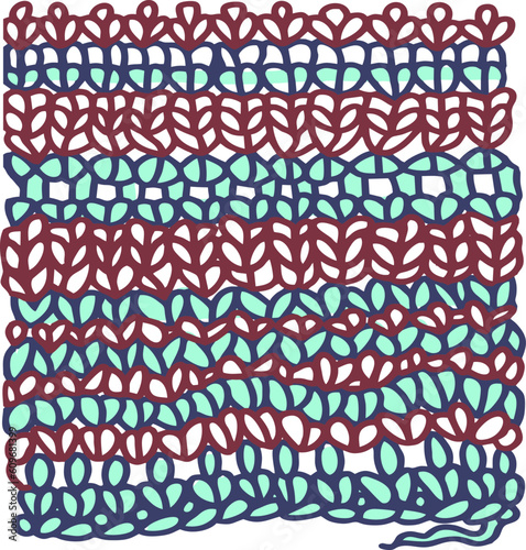 picture doodle style hand-tied canvas
