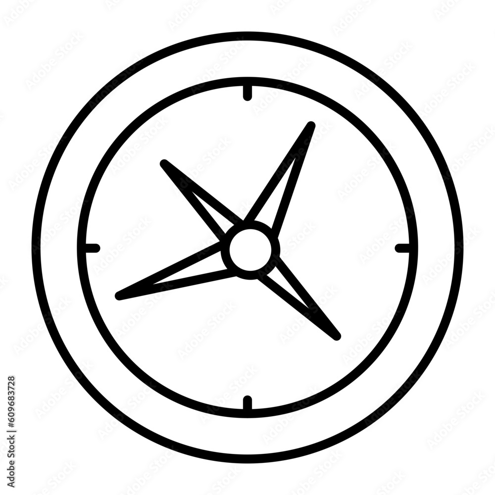 Compass Outline Icon