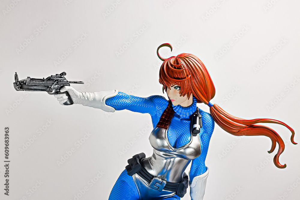 Osaka,Japan June 5, 2023 Display of SCARLETT SKYBLUE COLOR Figure