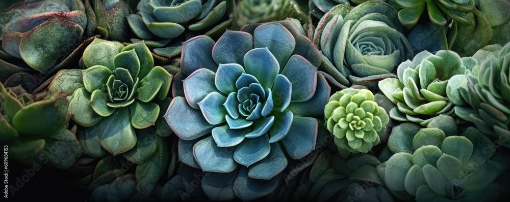 Arrangement of succulent flowers. Generative AI Arrangement of succulent flowers. Generative AI