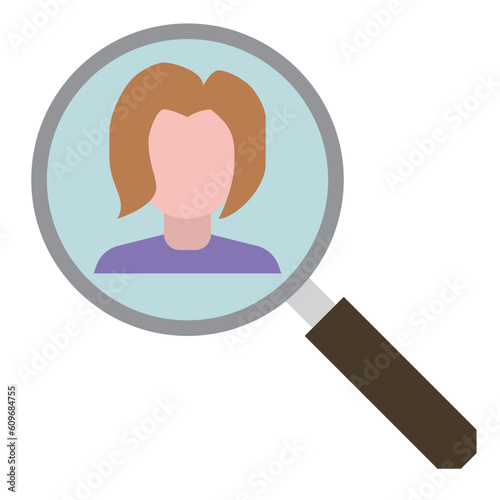 adult woman flat icon