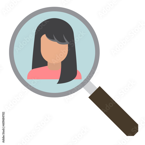 asian feminine flat icon