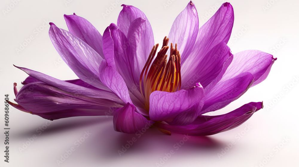 purple colchicum on, Bright color. Generative Ai purple colchicum on, Bright color. Generative Ai