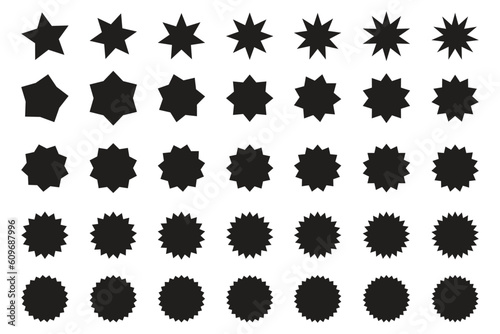 vector pattern with black stars on a white background