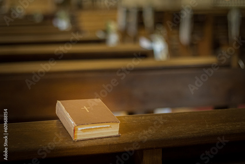 Photography Bible on the church bench
