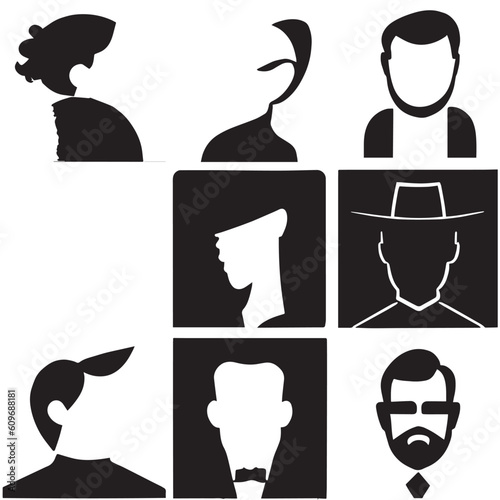 set of people design black