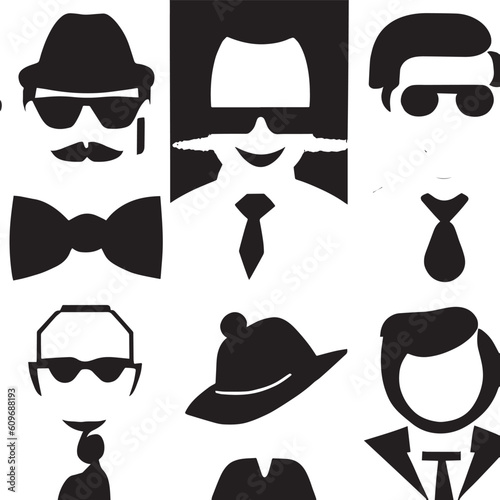 set of people design black