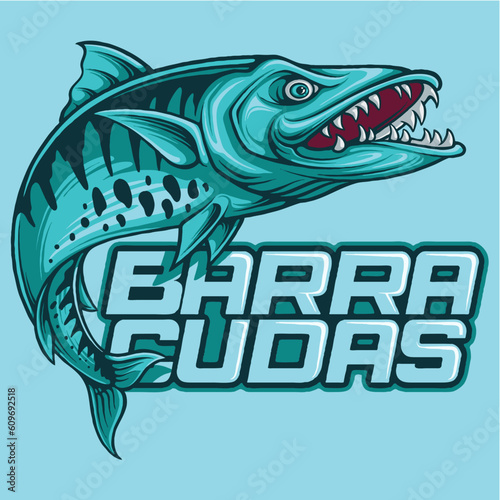 barracuda fish, suitable for your esport logo and brand photo