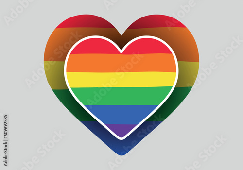 Free Download LGBT concept - heart in colors of LGBTQ flag and love is love in the shape of a heart. Icon of gay lesbian transgender love with rainbow lgbt flag. Colorful vector symbol, design t shirts - GFXLoad