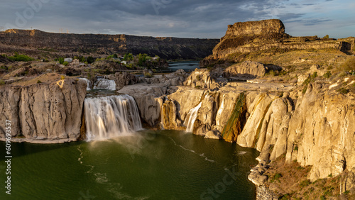 Sunset on Shoshone Falls during a low water year