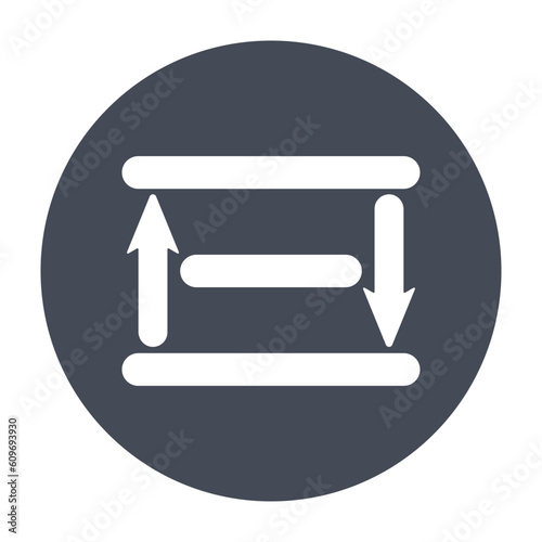 Increase line spacing or increase line leading art icon for apps and websites
