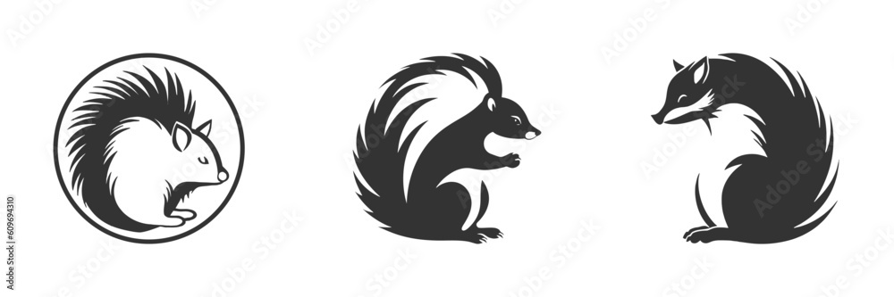 Obraz premium Squirrel logo isolated on a white background. Vector illustration.