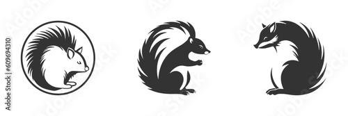 Squirrel logo isolated on a white background. Vector illustration.