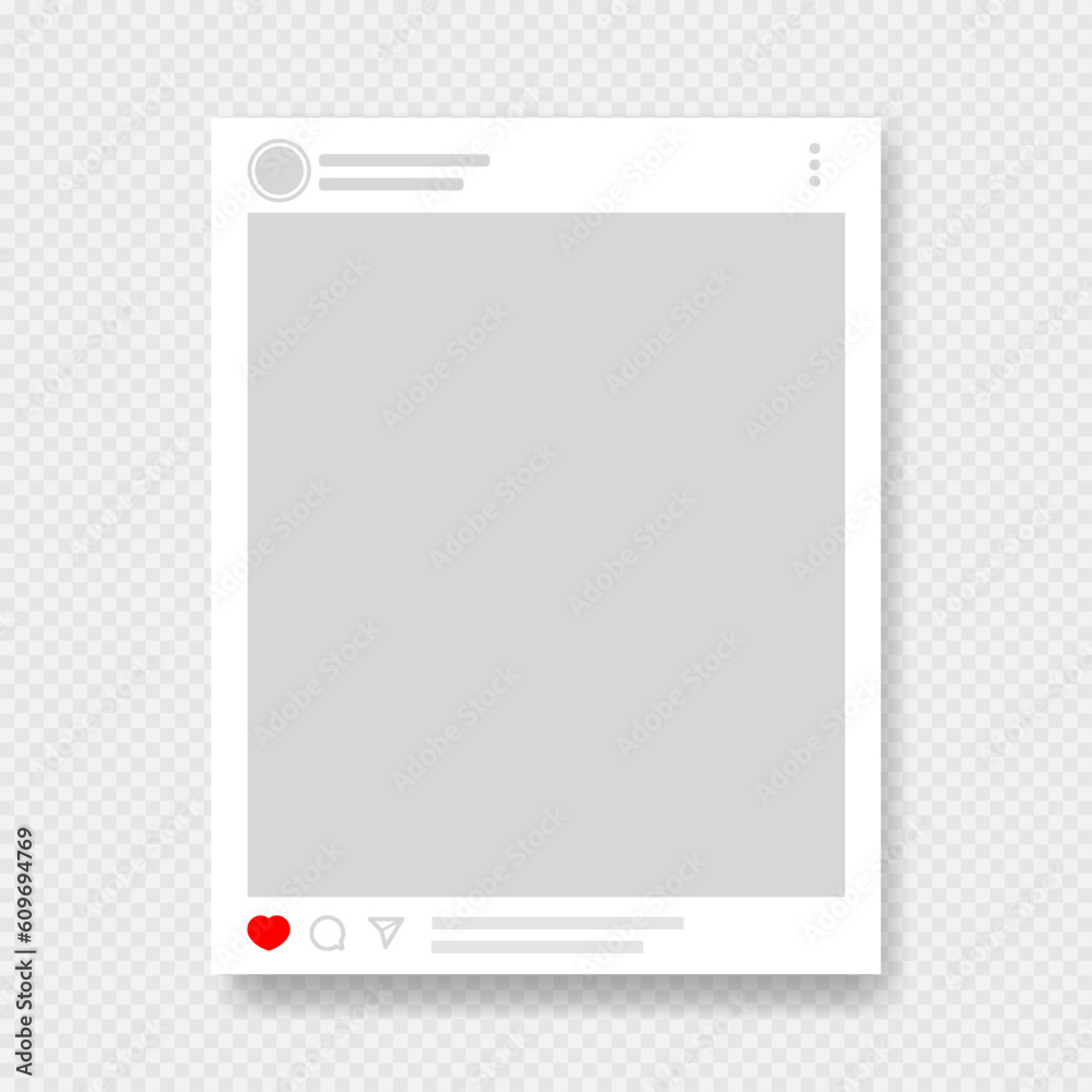 Social media photo frame layout vector quote template. Vector illustration of a social network photo frame. Social media photo frame layout vector quote template. Vector illustration of a social network photo frame.