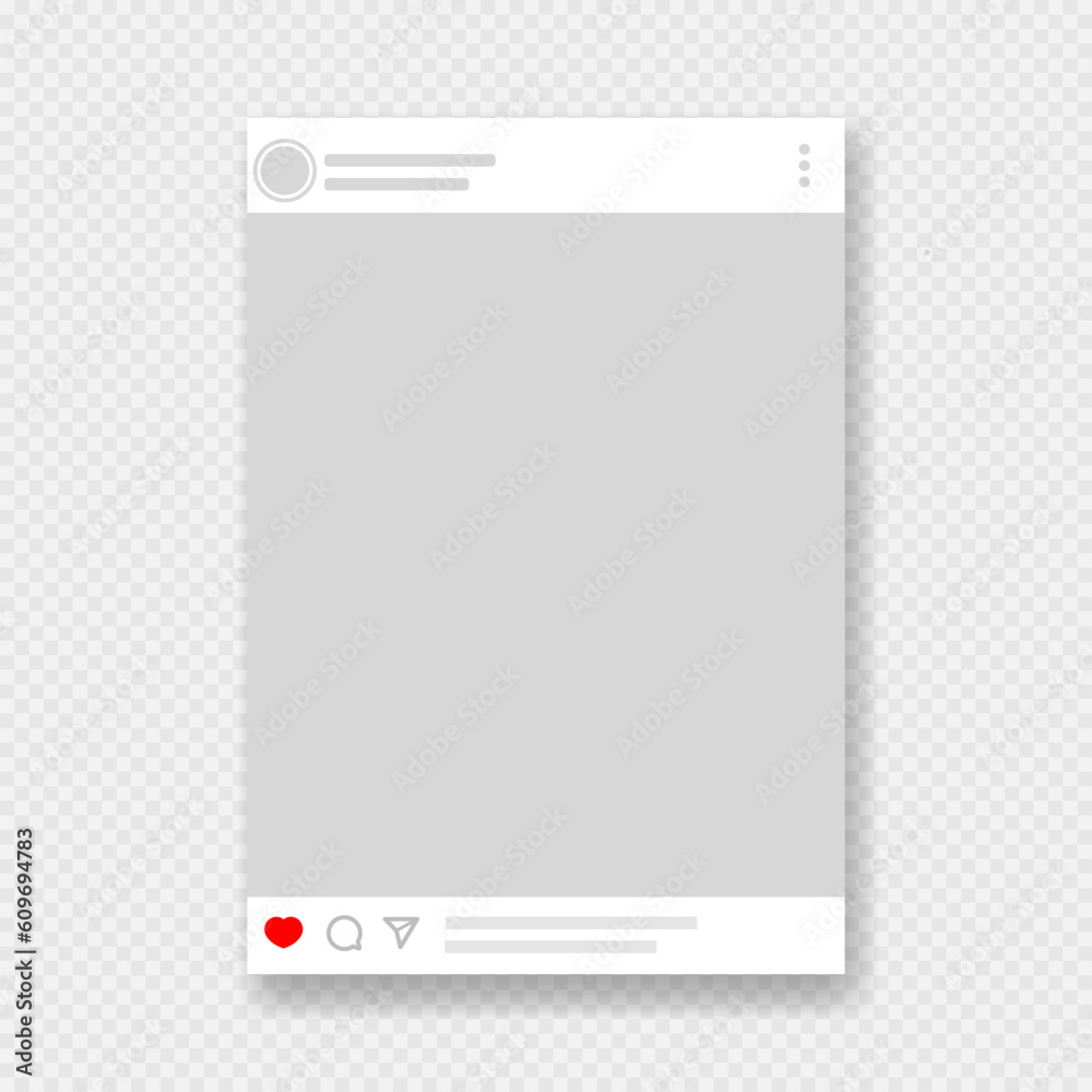 Vector illustration of a social network photo frame on a transparent background. Inspired by social resources. Vector illustration of a social network photo frame on a transparent background. Inspired by social resources.