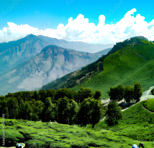 mountain landscape in summer