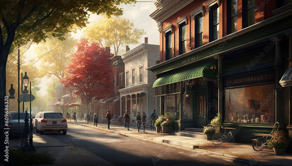 The urbanized environment of the city, gardens and greenery of the city. Generated AI The urbanized environment of the city, gardens and greenery of the city. Generated AI