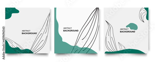 green aesthetic abstract template