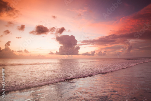 Sunset over sea on Bali