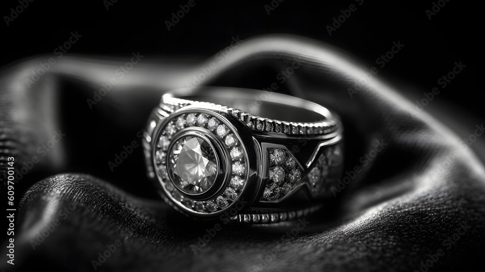 precious ring with diamond, gemstone, generative ai precious ring with diamond, gemstone, generative ai