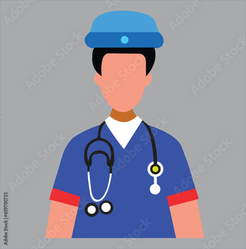 doctor with stethoscope and clipboard